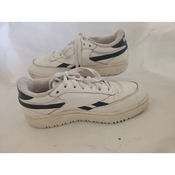 WOMEN'S REEBOK CLUB C DOUBLE 'CHALK BLACK' H04190 SIZE 9 - Picture 6 of 13